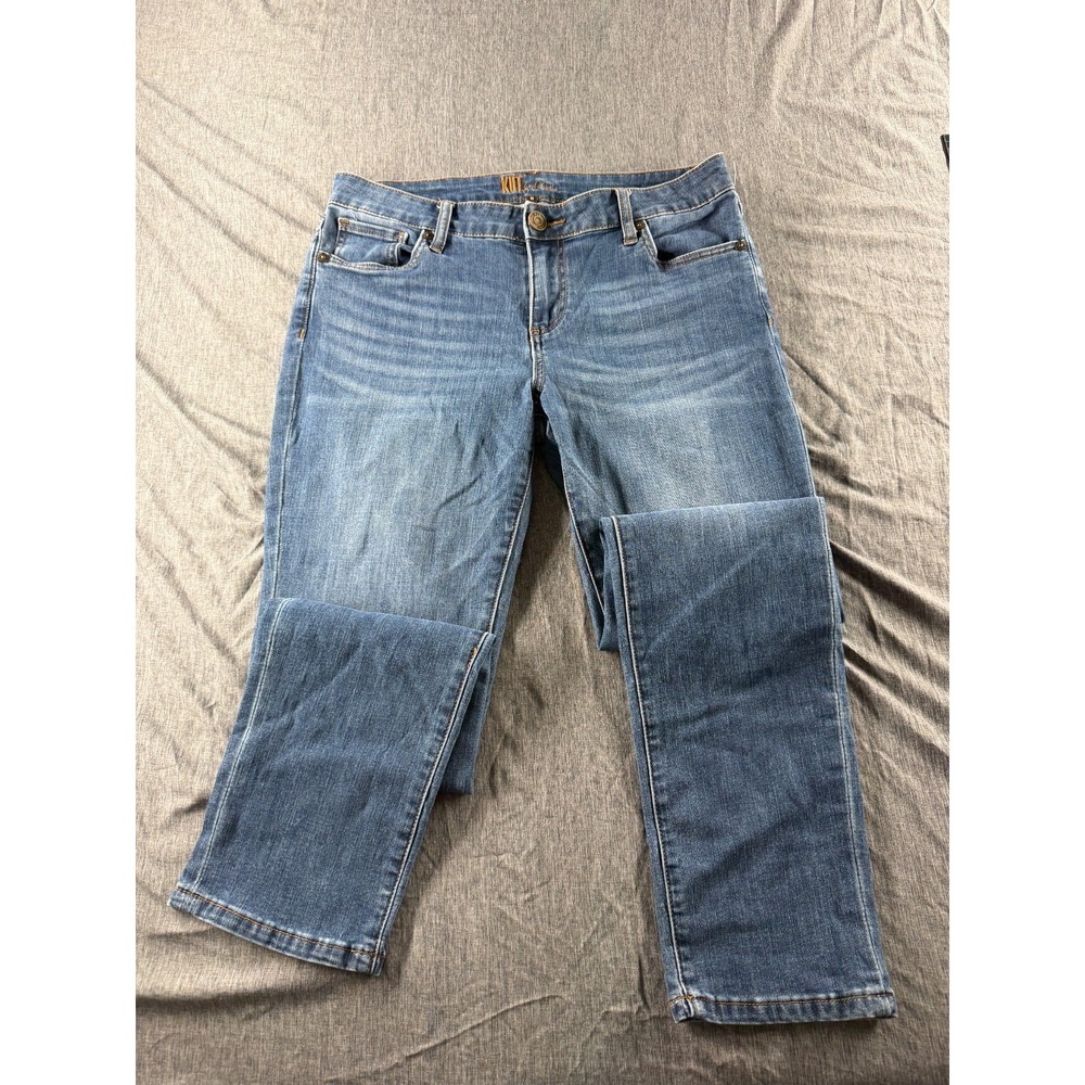 KUT From The Kloth Womens Jeans Size 8 Straight Leg Stretch Blue Denim 32x29